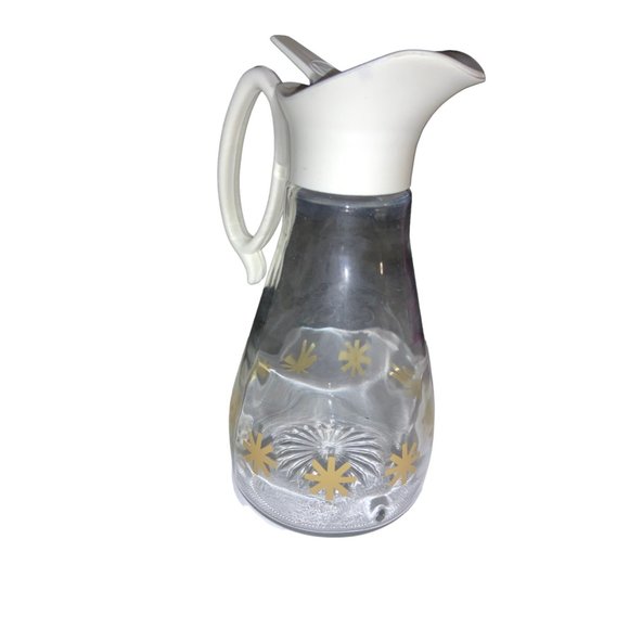 Log Cabin syrup Glass Pitcher Dispenser bottle - Picture 9 of 10